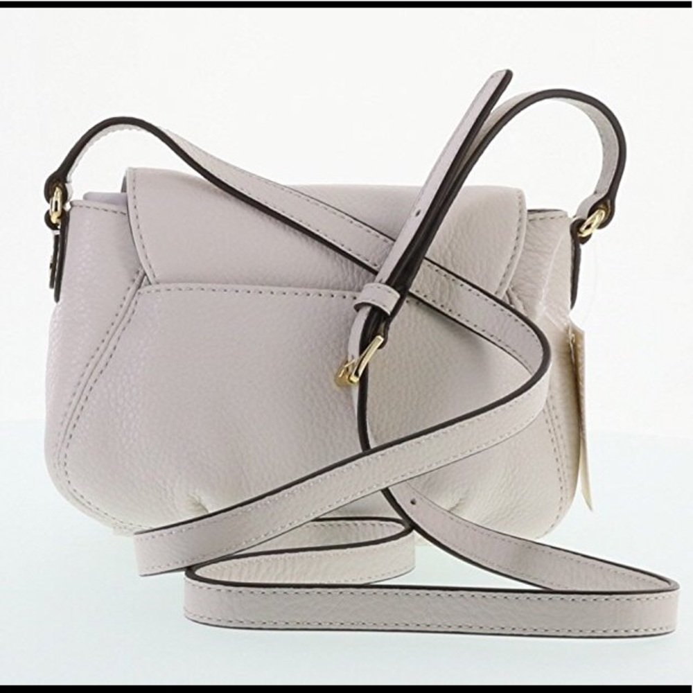 NWT Michael Kors White Gold Jet Set Flap Crossbody - Picture 4 of 8